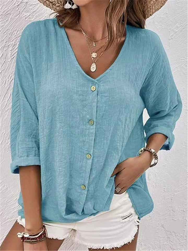 Serenna Breeze Button Top