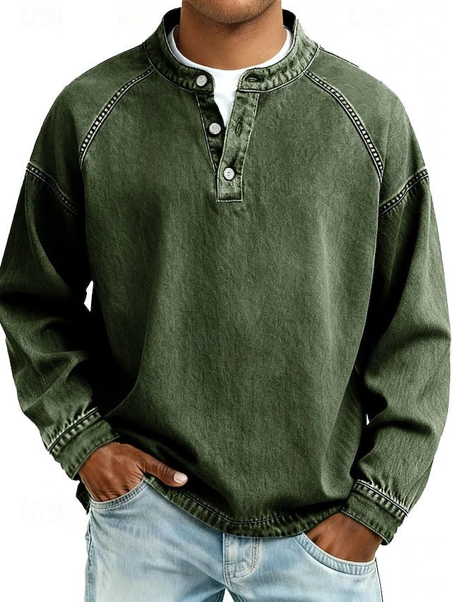 Kaelen Classic Henley Shirt – Cristina Boutique