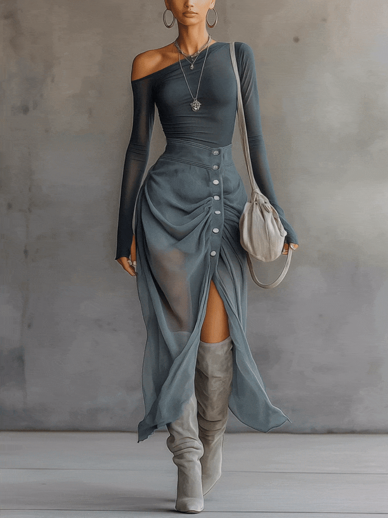 Azmira Flow Slit Maxi Dress