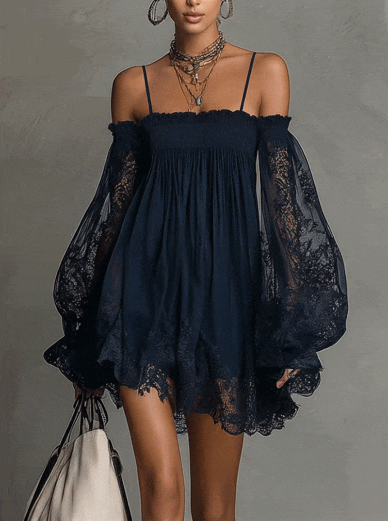 Noctira Lace Whisper Mini Dress