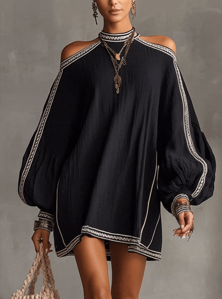 Sorella Boho Lantern Mini Dress