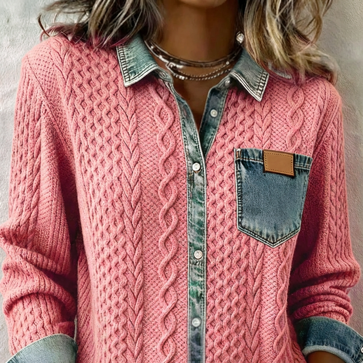 Juliette Knit Denim Shirt