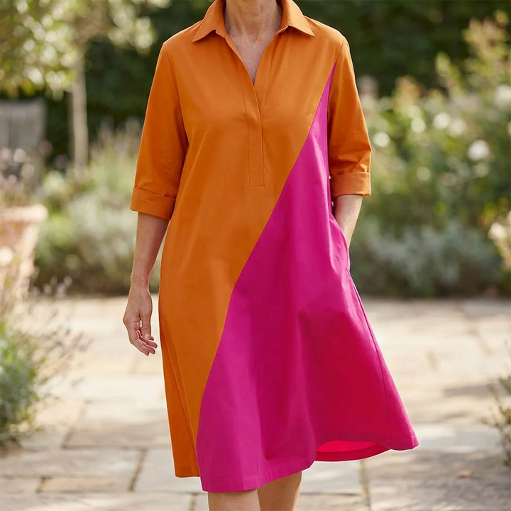 Ardena Contrast Shirt Dress