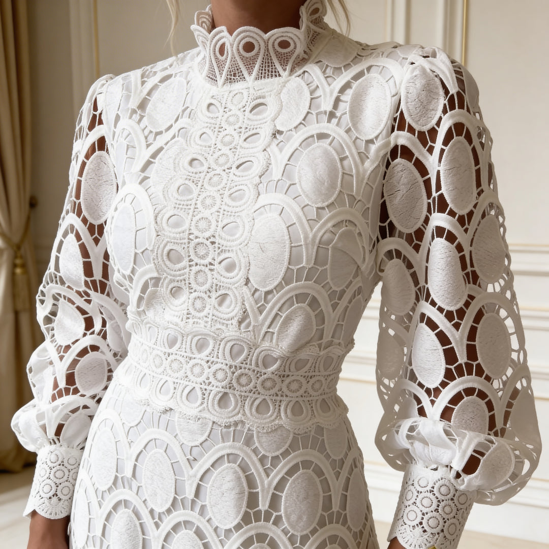 Elowen Grace Lace Midi Dress