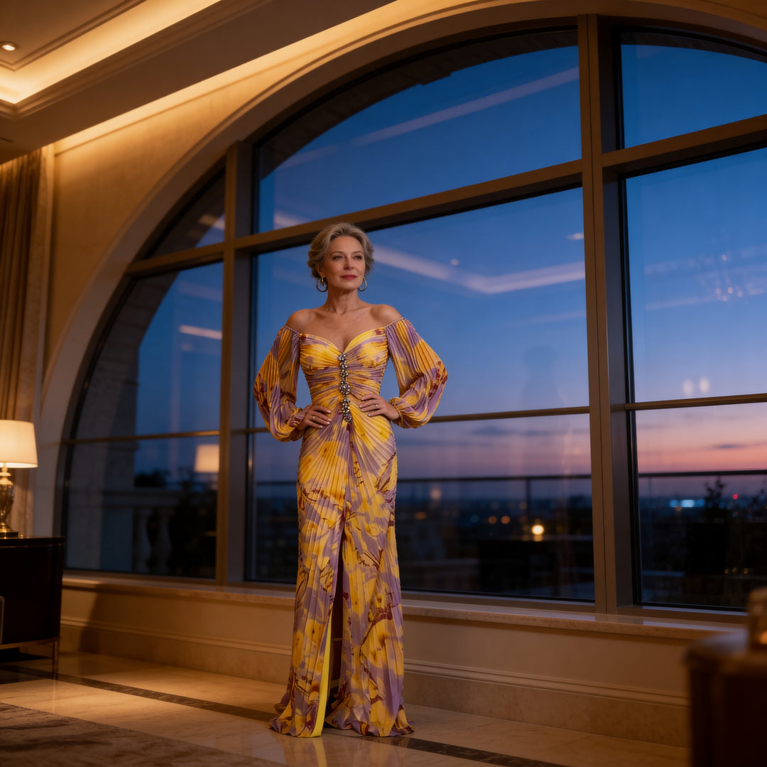 Soleira Sunset Draped Gown