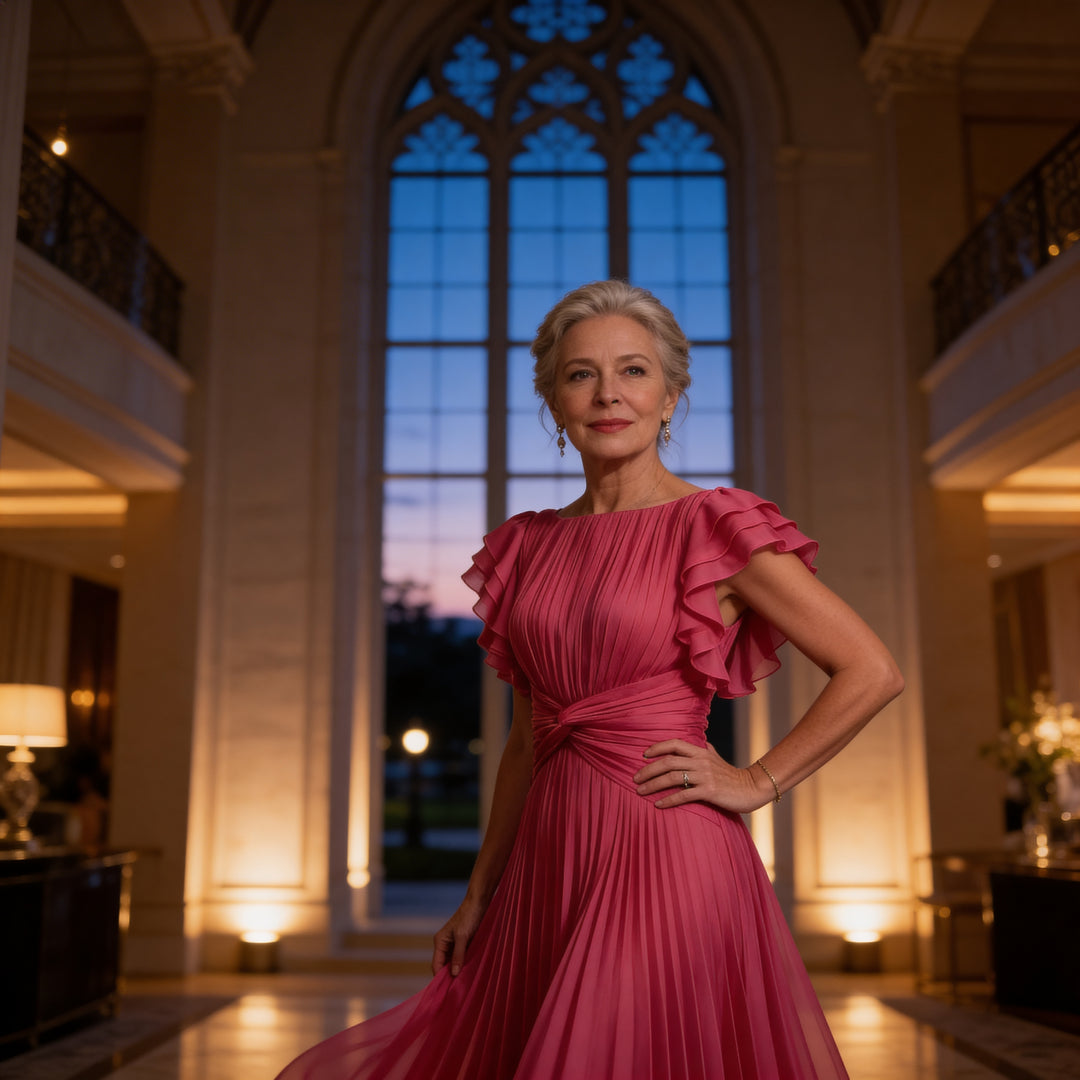 Maravelle Pleated Grace Gown