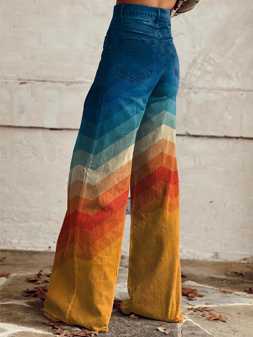 Zeraphine Chevron Flow Pants