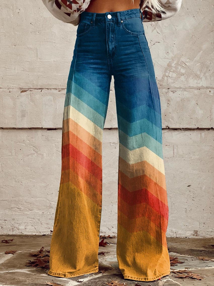 Zeraphine Chevron Flow Pants