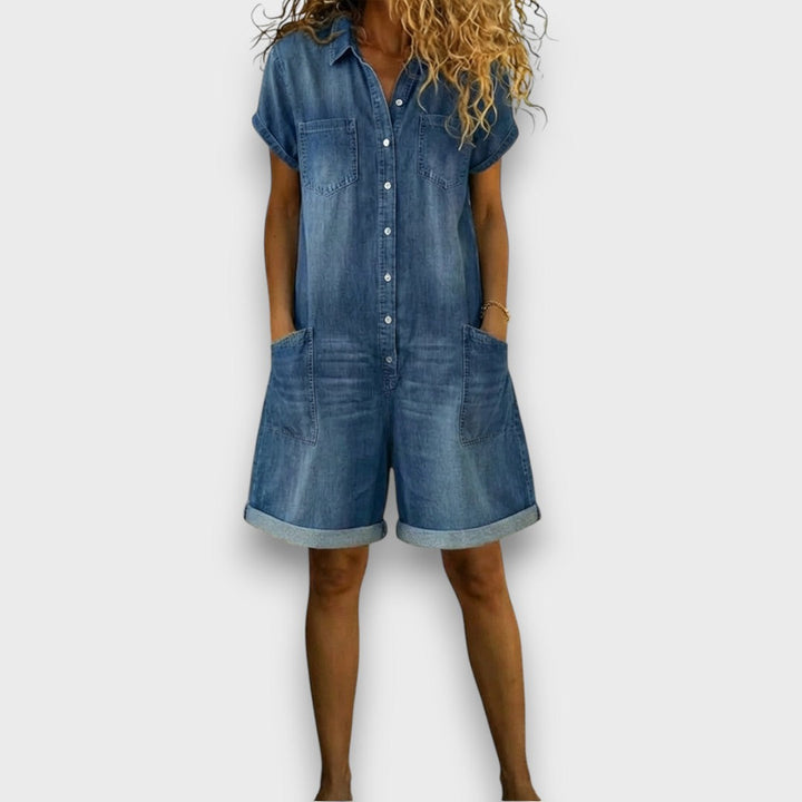 Bexley Short Denim Overalls