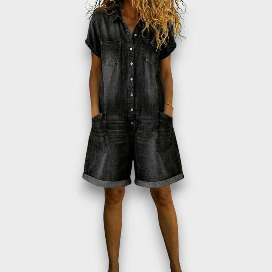 Bexley Short Denim Overalls
