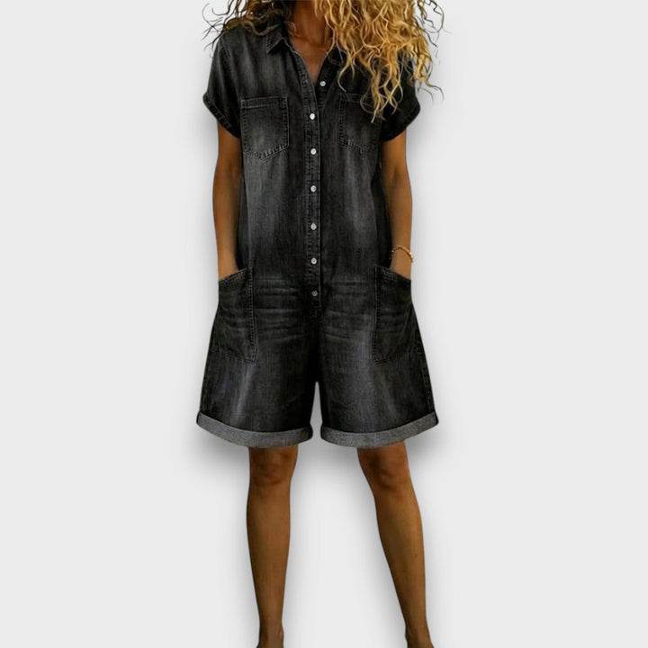 Bexley Short Denim Overalls